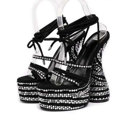 Rhinestone Ultra-high Heels