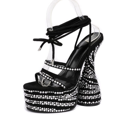 Rhinestone Ultra-high Heels
